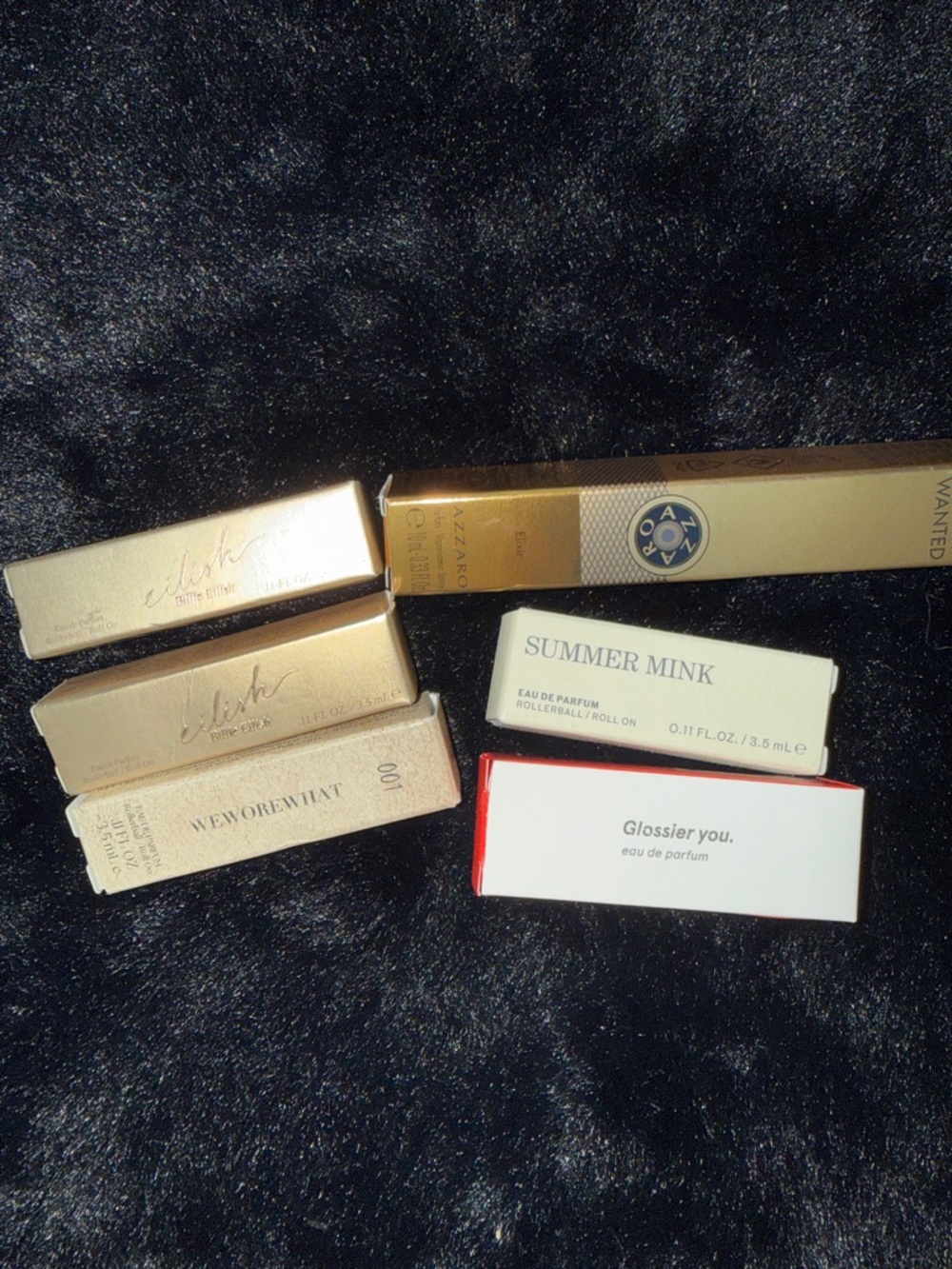 Assorted Mini Perfume samples Billie eilish x2 glossier you  6 items see pics